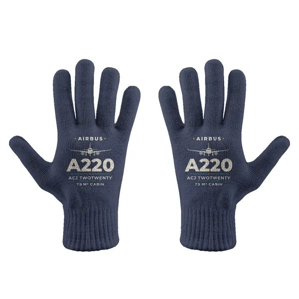 Airbus ACJ TwoTwenty - Gloves - Full - Heritage - Navy Blue