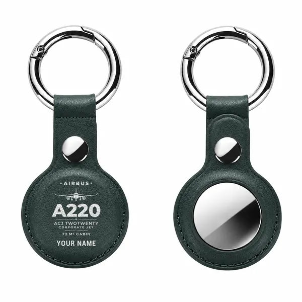 Airbus ACJ TwoTwenty - Heritage + Name - AirTag Case - Army Green