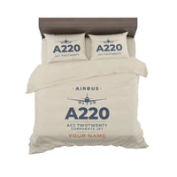 Thumbnail for Airbus ACJ TwoTwenty - Heritage + Name - Bedding Set - Beige