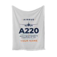 Thumbnail for Airbus ACJ TwoTwenty - Heritage + Name - Blanket - Light Gray