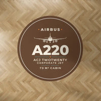 Thumbnail for Airbus ACJ TwoTwenty - Heritage - Round Carpet - Brown