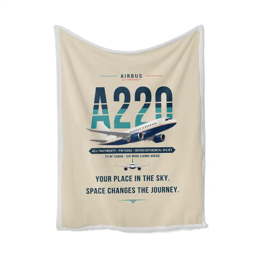 Airbus ACJ TwoTwenty - Original - Blanket - Beige