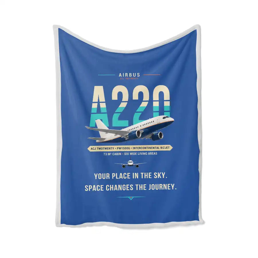 Airbus ACJ TwoTwenty - Original - Blanket - Blue