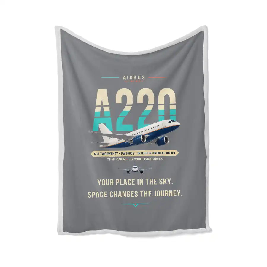 Airbus ACJ TwoTwenty - Original - Blanket - Gray