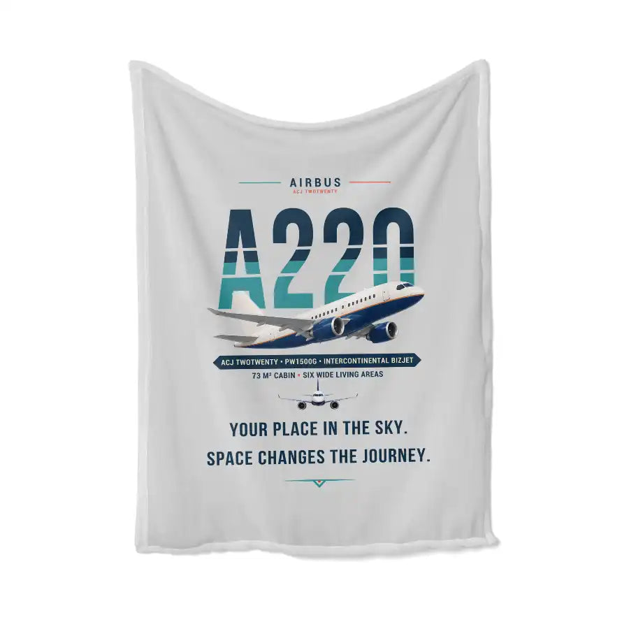 Airbus ACJ TwoTwenty - Original - Blanket - Light Gray
