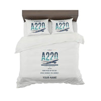 Thumbnail for Airbus ACJ TwoTwenty - Original + Name - Bedding Set - White