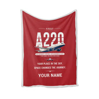Thumbnail for Airbus ACJ TwoTwenty - Original + Name - Blanket - Red
