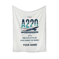 Thumbnail for Airbus ACJ TwoTwenty - Original + Name - Blanket - White