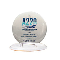 Thumbnail for Airbus ACJ TwoTwenty - Original + Name - Pin - Beige