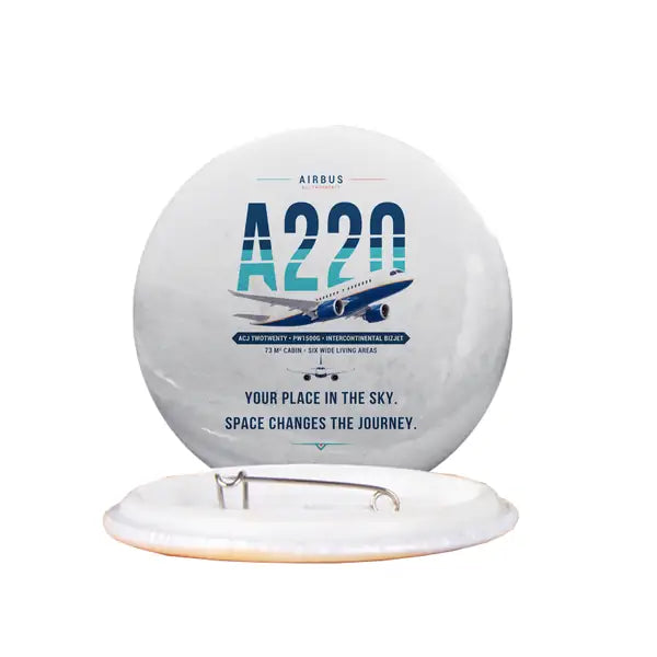 Airbus ACJ TwoTwenty - Original - Pin - White