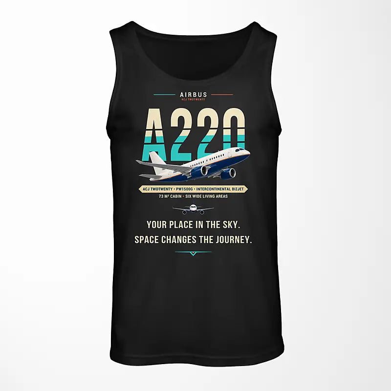 Airbus ACJ TwoTwenty - Original - Tank Top - Black