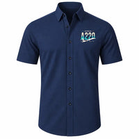 Thumbnail for Airbus ACJ TwoTwenty - Short Sleeve Shirt - Original - Dark Blue
