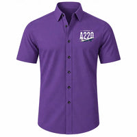 Thumbnail for Airbus ACJ TwoTwenty - Short Sleeve Shirt - Original - Purple