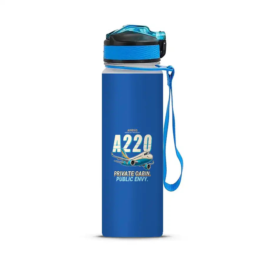 Airbus ACJ TwoTwenty - Sports Kettle - Cartoon - Blue