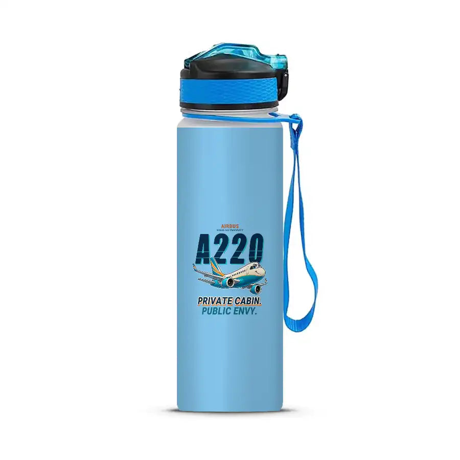 Airbus ACJ TwoTwenty - Sports Kettle - Cartoon - Light Blue