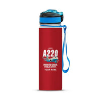 Thumbnail for Airbus ACJ TwoTwenty - Sports Kettle - Cartoon + Name - Red
