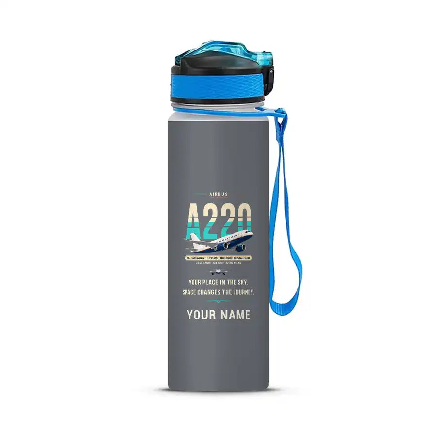 Airbus ACJ TwoTwenty - Sports Kettle - Original + Name - Gray