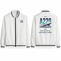 Thumbnail for Airbus ACJ TwoTwenty Stylish Jackets - Baseball Collar - Original - White