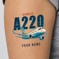 Thumbnail for Airbus ACJ TwoTwenty - Tattoo - Cartoon + Name