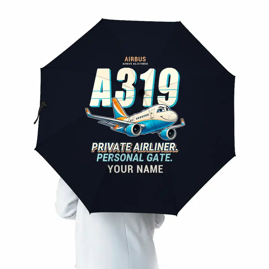 Airbus ACJ319neo - Cartoon + Name - Umbrella