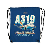 Thumbnail for Airbus ACJ319neo - Drawstring Bag - Cartoon - Blue