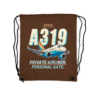 Thumbnail for Airbus ACJ319neo - Drawstring Bag - Cartoon - Brown
