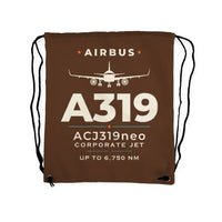 Thumbnail for Airbus ACJ319neo - Drawstring Bag - Heritage - Brown