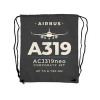 Thumbnail for Airbus ACJ319neo - Drawstring Bag - Heritage - Gray