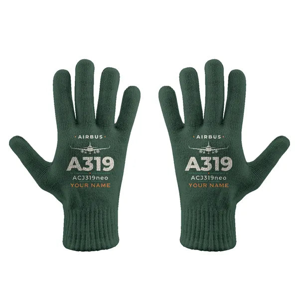 Airbus ACJ319neo - Gloves - Full - Heritage + Name - Dark Green