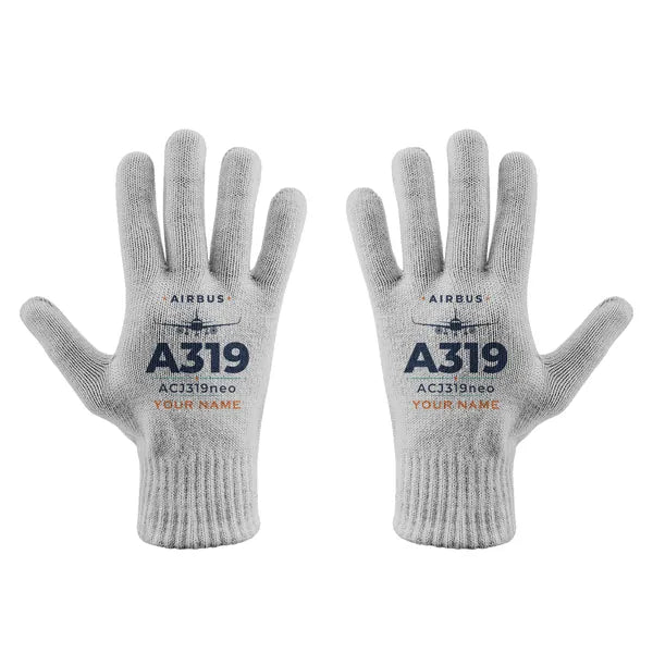 Airbus ACJ319neo - Gloves - Full - Heritage + Name - Light Gray