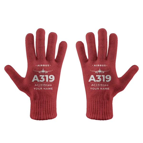 Airbus ACJ319neo - Gloves - Full - Heritage + Name - Red