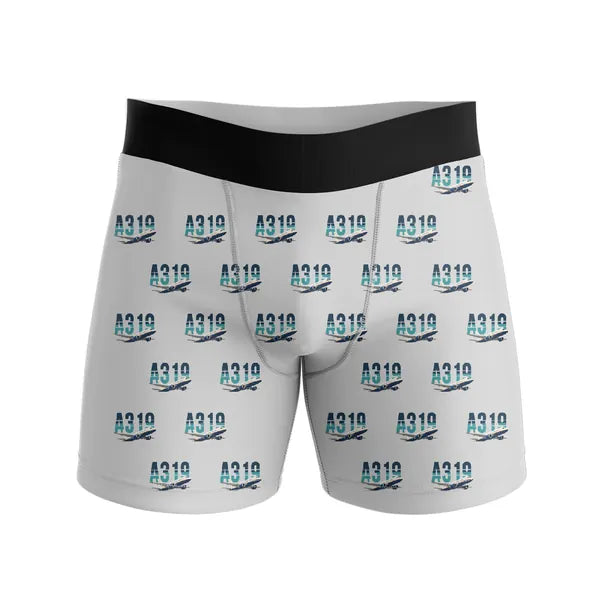 Airbus ACJ319neo - Men Boxers - Original Pattern - Light Gray
