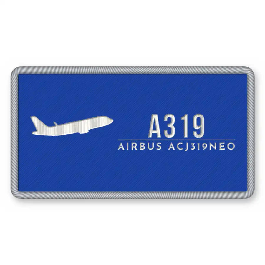 Airbus ACJ319neo Patches - Rectangle - Royal White
