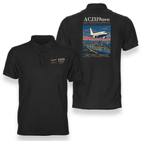 Thumbnail for Airbus ACJ319neo - Poster - Double-Side Polo - Black
