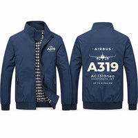 Thumbnail for Airbus ACJ319neo Stylish Jackets - Stand Collar - Heritage - Navy Blue