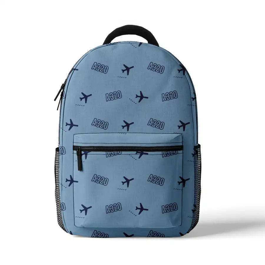 Airbus ACJ320neo - 3D Backpack - 3D Pattern - Light Blue