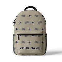 Thumbnail for Airbus ACJ320neo - 3D Backpack - 3D Pattern + Name - Beige