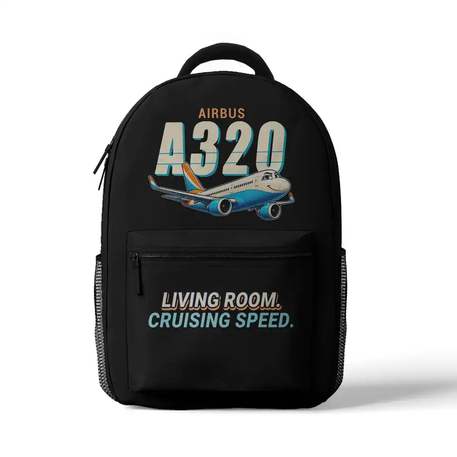 Airbus ACJ320neo - 3D Backpack - Cartoon - Black
