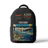 Thumbnail for Airbus ACJ320neo - 3D Backpack - Gray + Name