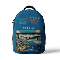 Thumbnail for Airbus ACJ320neo - 3D Backpack - Light Blue + Name