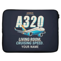 Thumbnail for Airbus ACJ320neo - Cartoon + Name - Laptop Sleeve