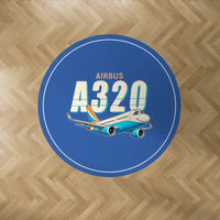Thumbnail for Airbus ACJ320neo - Cartoon - Round Carpet - Blue
