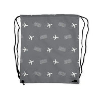 Thumbnail for Airbus ACJ320neo - Drawstring Bag - 3D Pattern - Gray