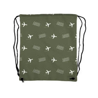 Thumbnail for Airbus ACJ320neo - Drawstring Bag - 3D Pattern - Green Army
