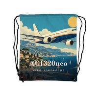 Thumbnail for Airbus ACJ320neo - Drawstring Bag - 3D Scene