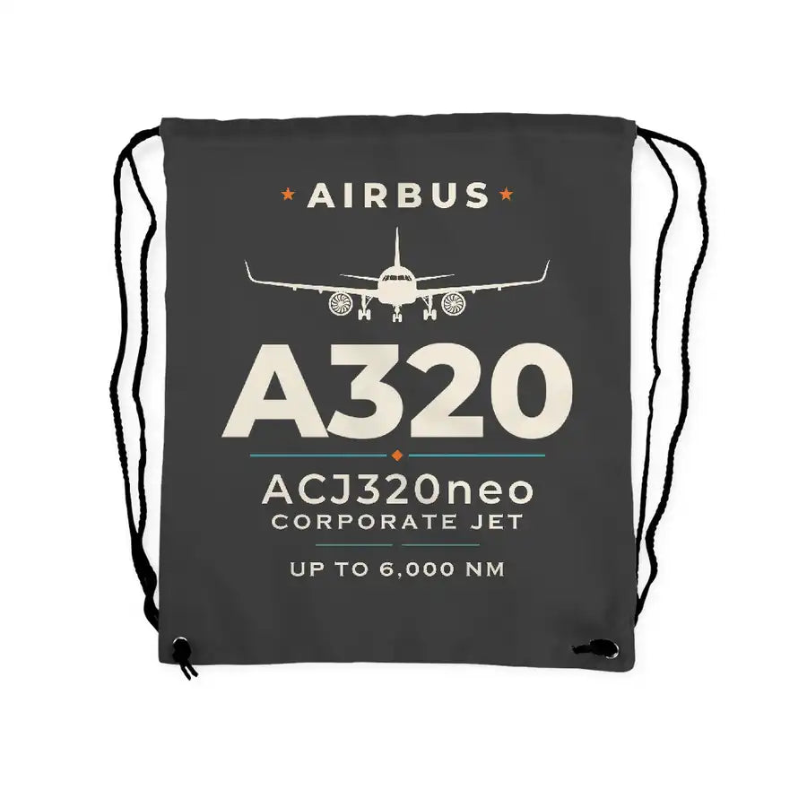 Airbus ACJ320neo - Drawstring Bag - Heritage - Gray