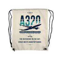 Thumbnail for Airbus ACJ320neo - Drawstring Bag - Original - Beige