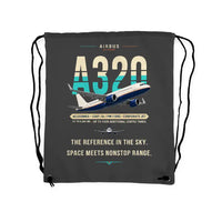 Thumbnail for Airbus ACJ320neo - Drawstring Bag - Original - Gray