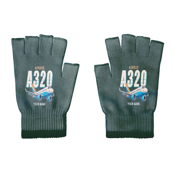 Airbus ACJ320neo - Gloves - Cut - Cartoon + Name - Dark Green