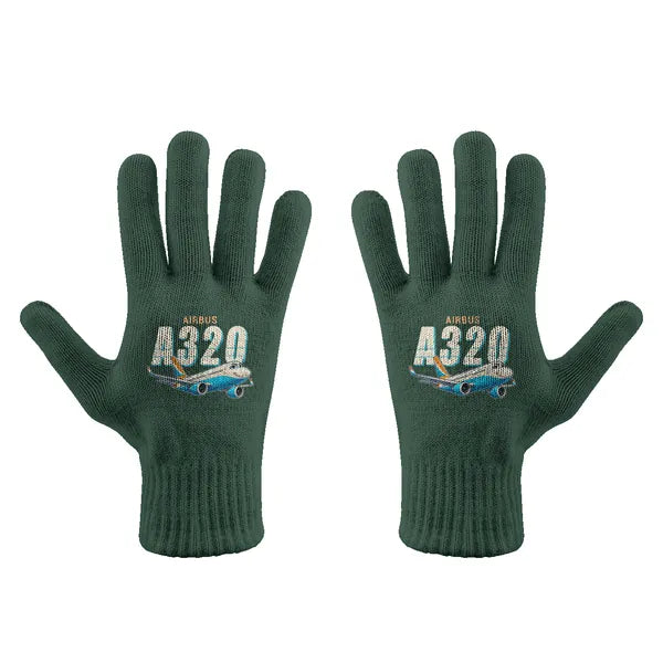 Airbus ACJ320neo - Gloves - Full - Cartoon - Dark Green